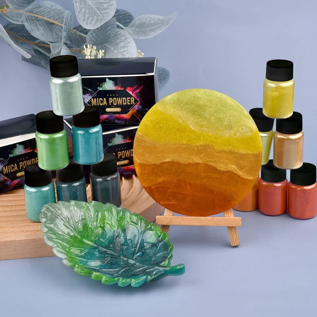 مسحوق لؤلؤ صباغ، 6 ألوان، لصنع المجوهرات، اكسسوارات راتنج الايبوكسي - 6