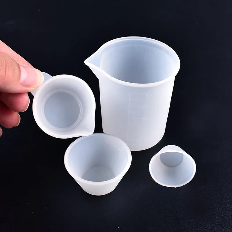 Silicone Mixing Measuring Cups UV Resin Mold for Paint Pouring Cups DIY Resin Tool Epoxy Resin Acrylic Paint Jewelry Making Tool - 5