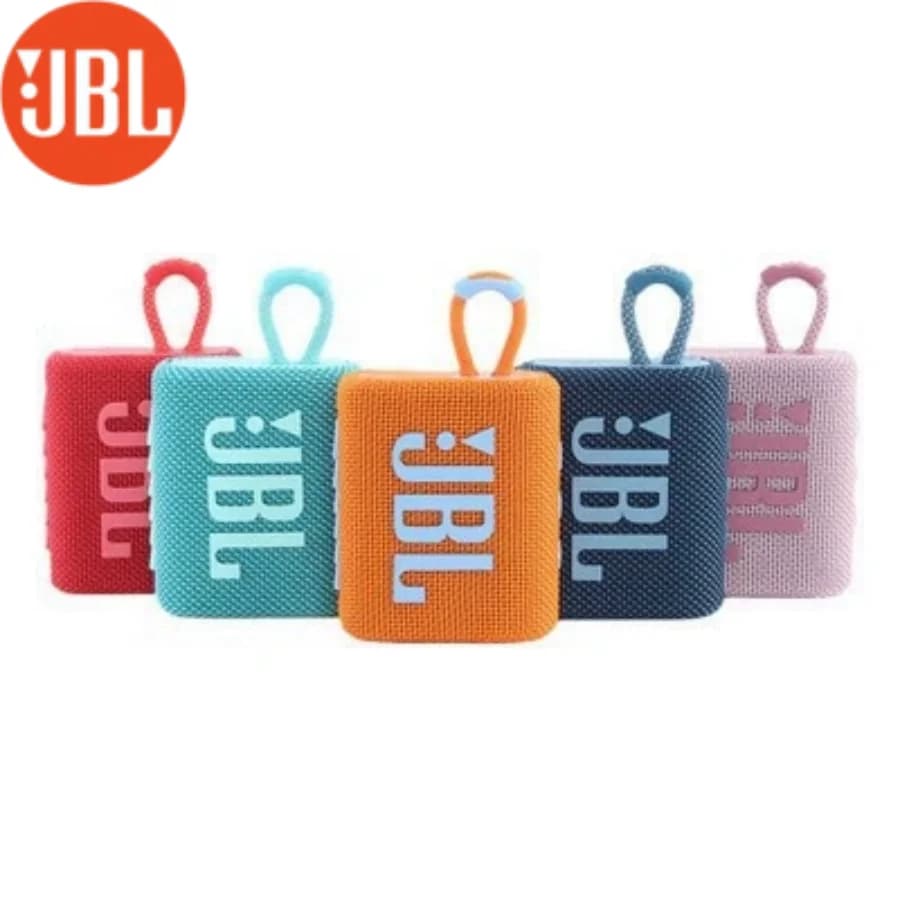 سماعة بلوتوث لاسلكية JBL GO3 صغيرة مقاومة للماء والغبار IP67 بطارية تدوم 7 ساعات صوت نقي محمولة للتخييم والمشي والسفر