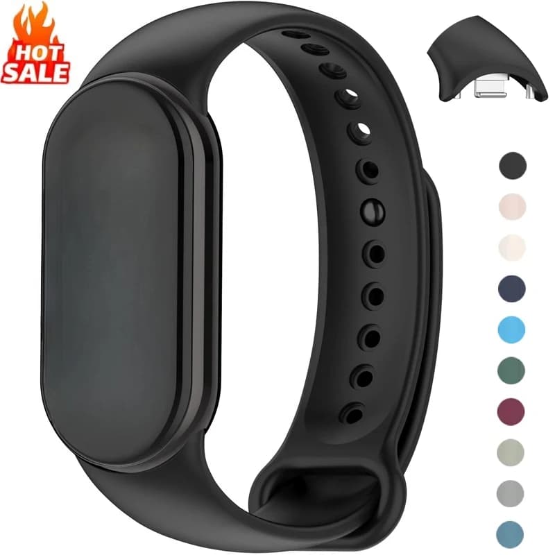 حزام سيليكون جديد لجهاز Xiaomi Mi Band 10 و9 و8، حزام NFC، سوار رياضي من المطاط، اكسسوارات Smart Band 10 و9 و8