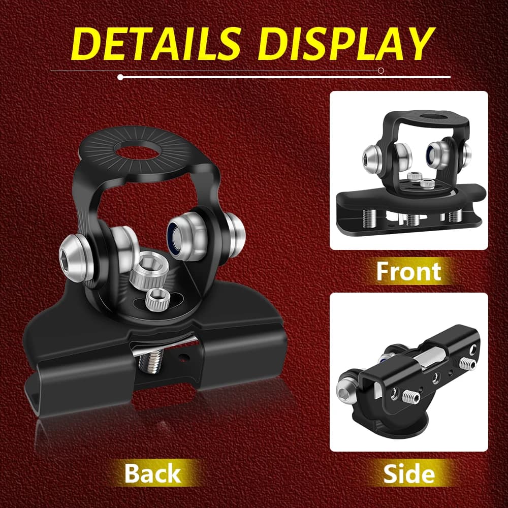 حامل تثبيت ضوء عمل LED عالمي 2 قطعة، حامل تثبيت شريط إضاءة LED للغطاء، حامل مصباح ضباب لسيارات الجيب والشاحنات والسيارات الرياضية متعددة الاستخدامات المخصصة للطرق الوعرة - 3