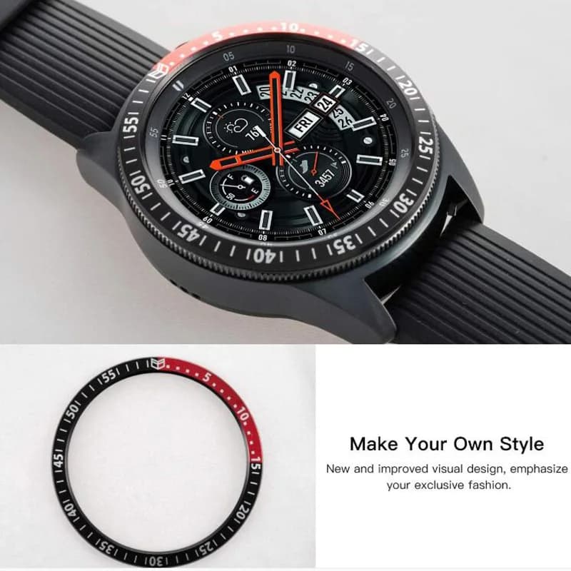 Metal Bezel Ring Case Glass Screen Protector Cover For Samsung Gear S3 Galaxy Watch 4 Classic 42mm Huawei GT2 Honor Magic 2 46mm - 2