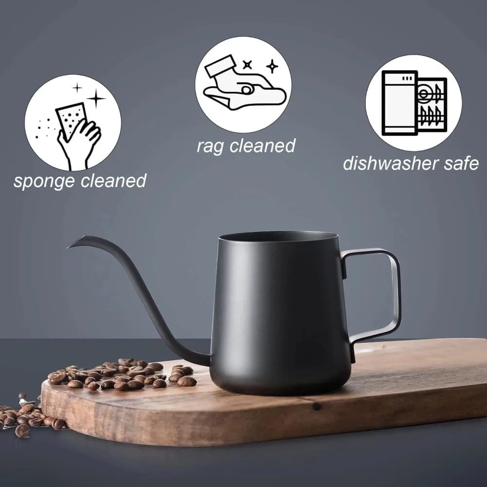Pour Over Kettle Gooseneck Spout Coffee Tea Pot 12OZ for Coffee Maker Carafe, Camping Coffee Pot for Travel Coffee Maker Outdoor - 5