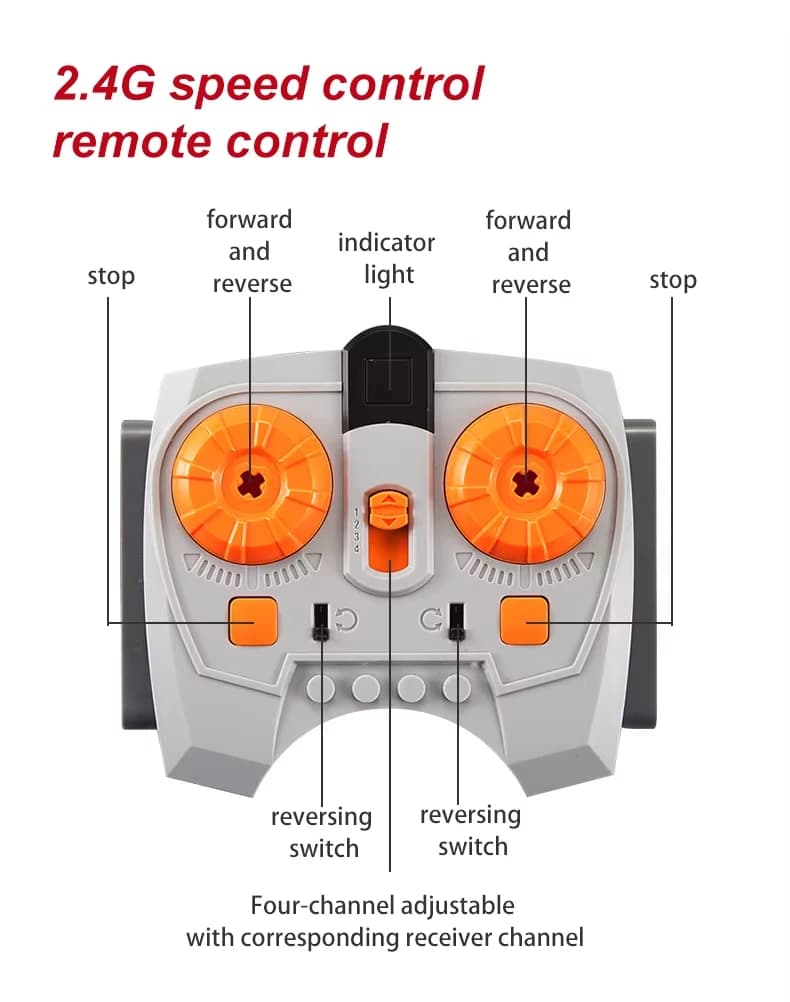 مجموعة بناء سيارات تحكم عن بعد مع وحدة تحكم في السرعة وجهاز استقبال الأشعة تحت الحمراء - 4