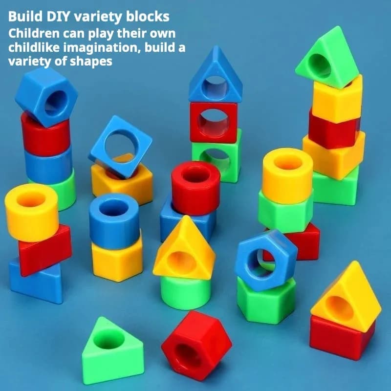لغز مطابقة الأشكال الهندسية، لعبة فرز خشبية مونتيسوري للأطفال الصغار، لعبة تعليمية للتدريب المعرفي للأطفال - 4