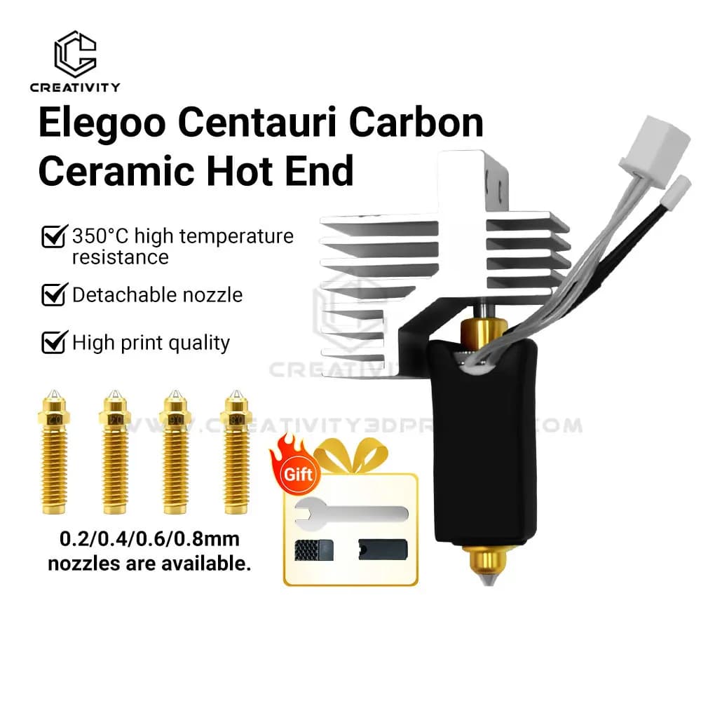 مجموعة فوهة ساخنة محدثة Elegoo CC بحجم 0.2/0.4/0.6/0.8 ملم لمجموعة فوهة ساخنة Elegoo Centauri Carbon/ فوهة Centauri