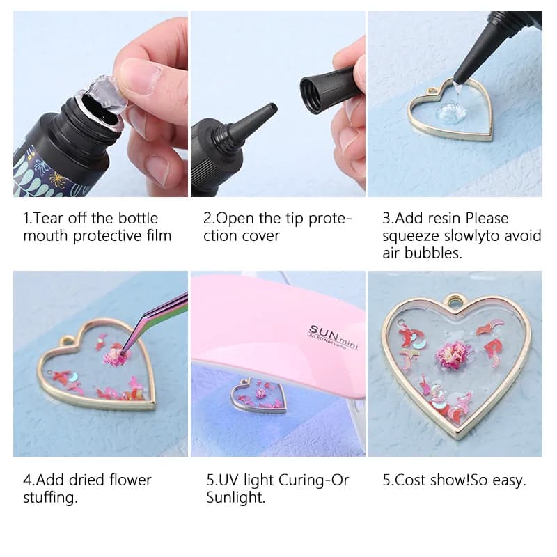 مجموعة قوالب سيليكون شاملة مع راتنج إيبوكسي شفاف 1:1 لمستلزمات ديكور المكتب والمنزل والحرف اليدوية وصناعة المجوهرات - 5