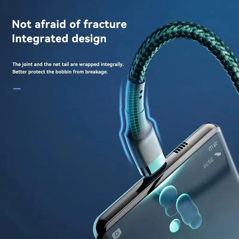 كابل شحن سريع 120 واط PD شحن سريع عالي الجودة USB C إلى USB Type C لهاتف آيفون وشاومي 17 بلس برو ماكس وسامسونج S24 - 6
