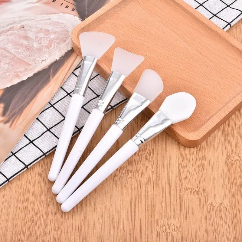 4 قطعة/المجموعة الأبيض ماكياج سيليكون قناع الوجه فرشاة المهنية الطين كريم فرش DIY العناية بالبشرة الأساس التجميل الجمال أداة - 3