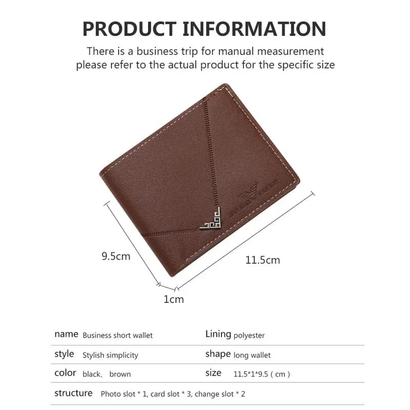 Slim Leather Wallet for Men RFID Blocking Bifold Front Pocket Wallet Minimalist Credit Card Holder Cash Money Clip - 5