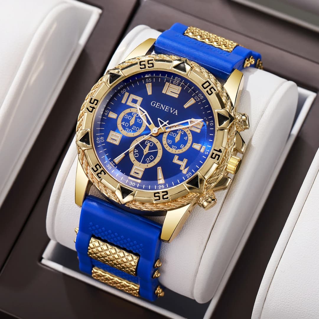 Fashion Silicone Strap Men Sports Watch Luxury Arabic Dial Business Quartz Wristwatch Reloj Hombre (Without Box)