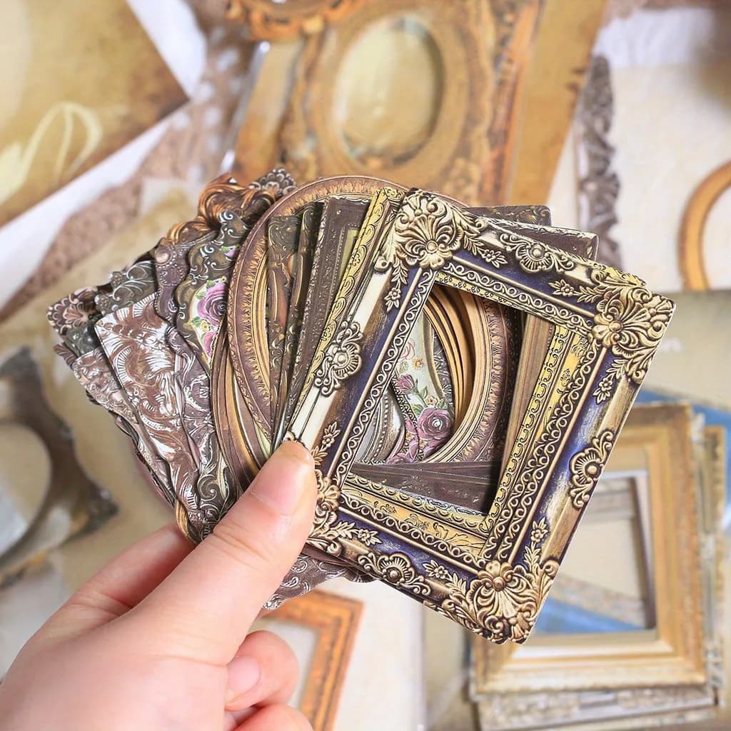 جورنام، 80 ملصق ورقي بإطار عتيق، لصنع المجلات والكولاج، لوازم سكرابوكينغ - 5