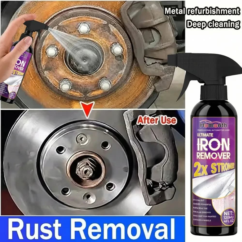 New Car Rust Remover Spray Powerful Rust Removal for Car Wheels & Metal Surfaces Strong Decontamination Auto Repair Supplies - 4