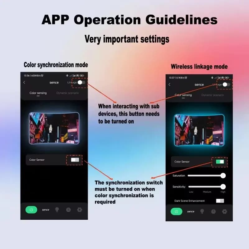 إضاءة خلفية للتلفزيون/الكمبيوتر مع التقاط الألوان، أضواء LED لشاشات 55-75 بوصة، إضاءة غرفة الألعاب الذكية - 5