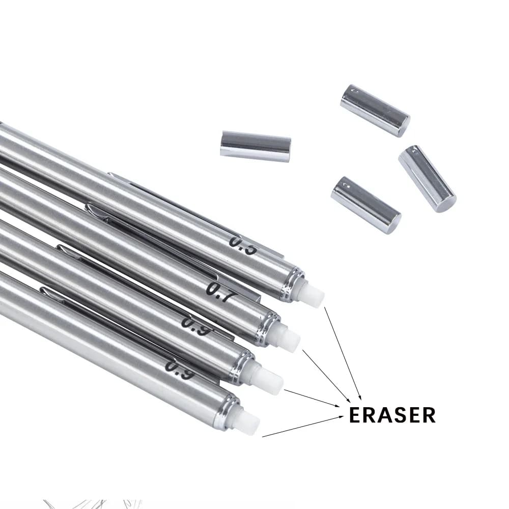 Metal Mechanical Pencil set with pencil grip Leads Art Drawing Student Office Supplies 0.5/0.7/0.9/2.0mm Automatic Pencil - 3