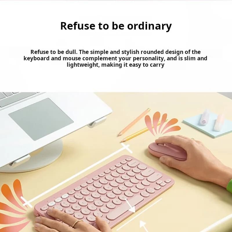 Logitech Original PEBBLE 2 COMBO Wireless Keyboard Mouse Combo K380 Bluetooth Ultra-thin Portable Office Set - 2