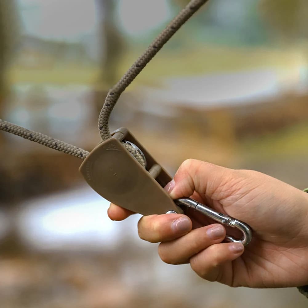 Tent Rope Hanger Pulley Hook, Adjustable Lanyard Hanging, Secure And Non Slip, For Camping, Outdoor Activities, And Canopies - 6
