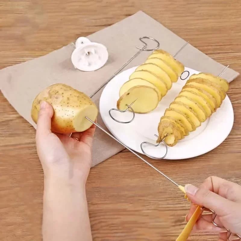 Kitchen Whirlwind Potato Spiral Cutter Potato Tower Making Machine Vegetable Slicer Vegetable Tools Accessories Gadgets - 3