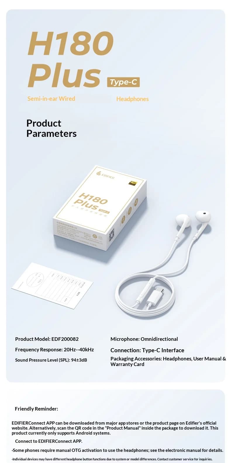 Edifier Sleep Earphones Wired Half In Ear Noise Cancelling Super Sound Insulation Typec Hi Res Audio For Side Sleeping Adults - 6