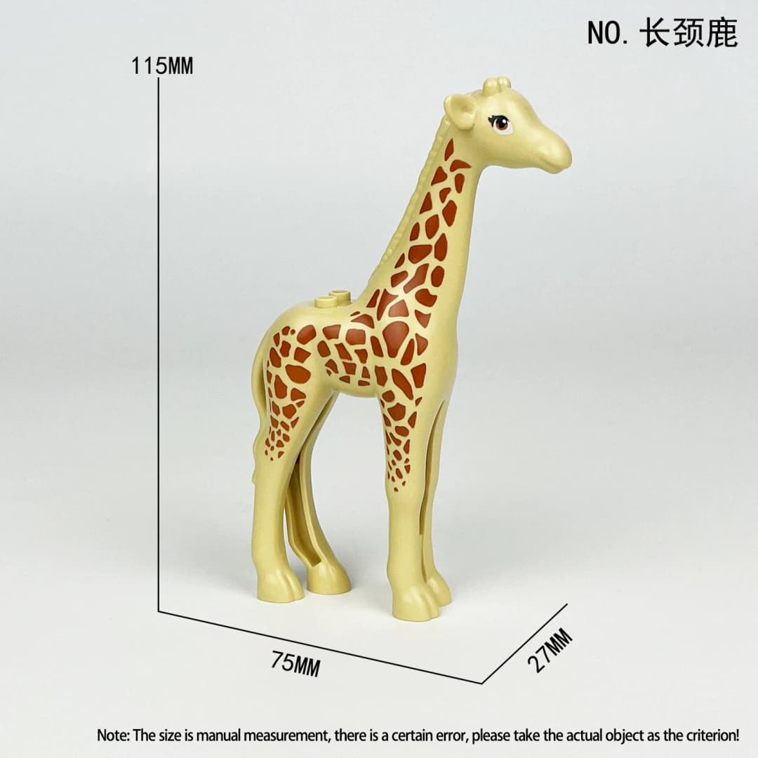 مجموعات نماذج قوالب بناء أجزاء حيوانات العالم الجديدة فيل ذكر جمل إلخ غوريلا زرافة حصان مجموعات أطفال - 6