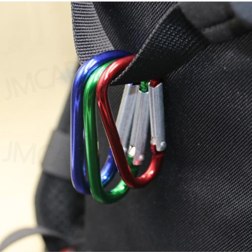 حلقة تسلق من الألومنيوم مع مشبك مفاتيح، أداة بقاء وتسلق للتخييم والمشي لمسافات طويلة - 5