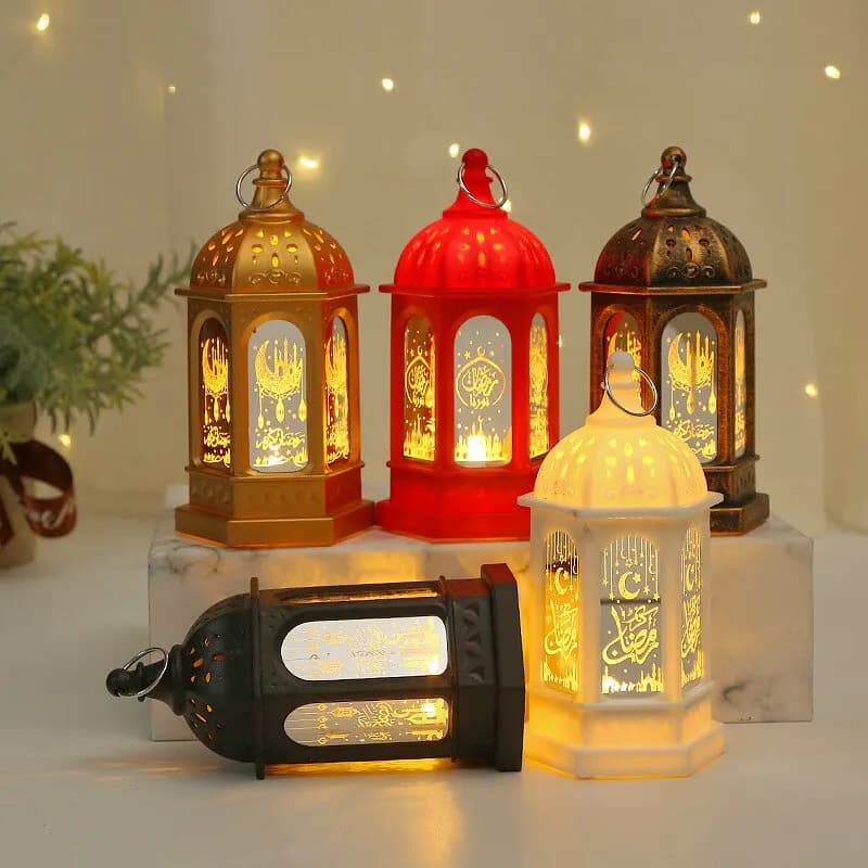 زينة عيد مبارك، مصباح رياح LED، زينة حفلات إسلامية، فانوس رمضان، هدية ديكور للمنزل