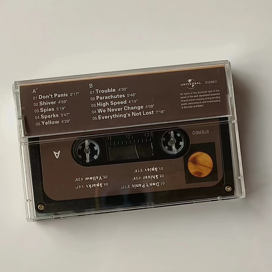 شريط موسيقى كلاسيكي من كولدبلاي ألبوم A Rush of Blood to the Head كاسيتات باراشوتس أدوات تسجيل كوسبلاي موسيقى تصويرية صندوق حفلات موسيقية - 3