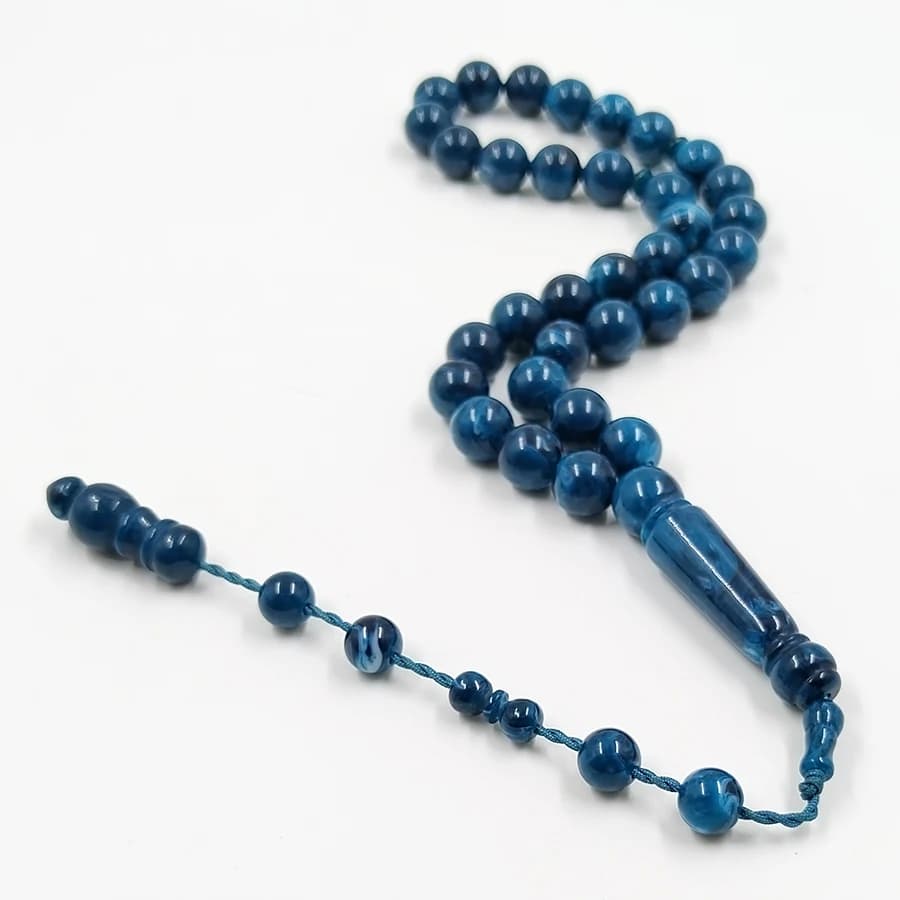 تسبيح أزرق باكليت سوار رجالي مسلم 33 سبحة صلاة مسبحة عصرية إسلامية مسبحة رمضان إكسسوارات عربية - 4