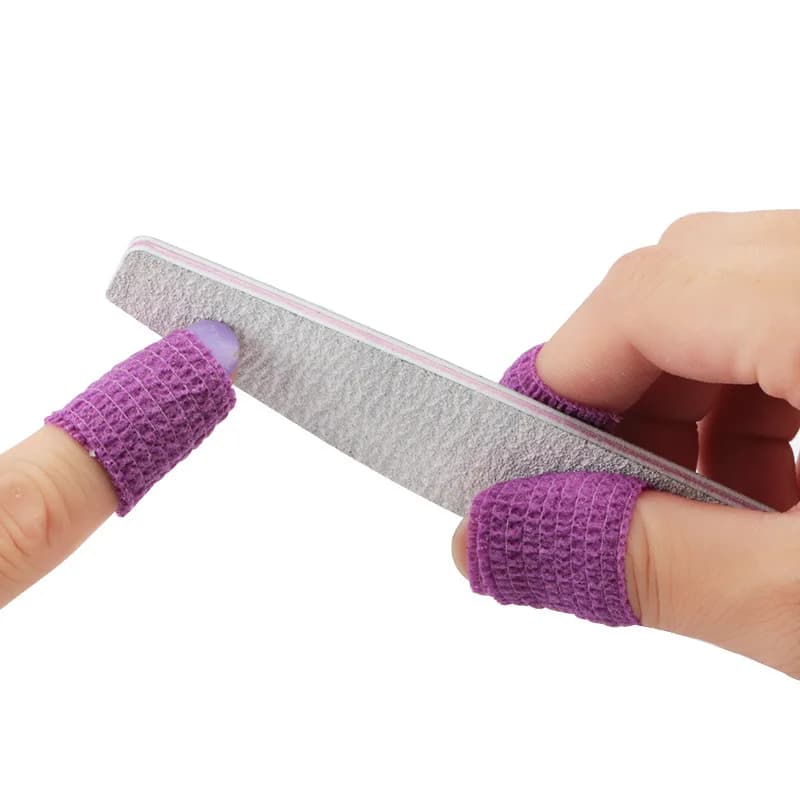 1 قطعة فن الأظافر حماية الضمادة إصبع التفاف الضمادة غير المنسوجة جل البولندية إزالة الشريط الذاتي اللصق العناية بالبشرة أدوات مانيكير - 3