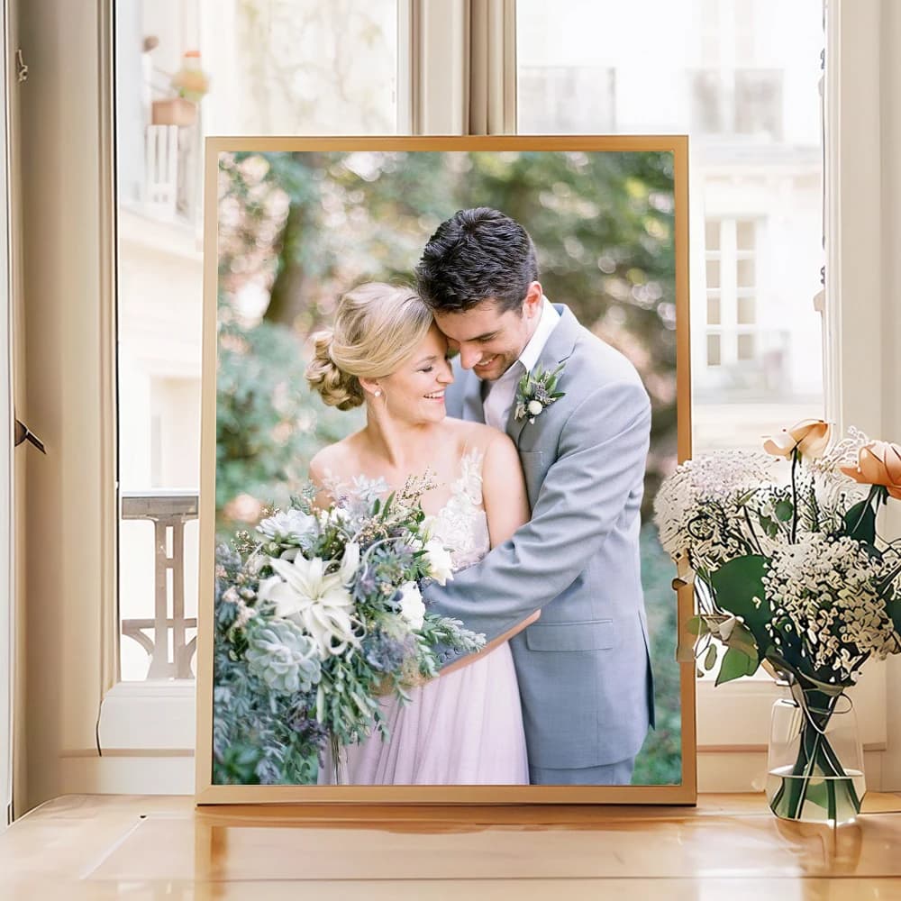 Custom Canvas Painting Modern Wedding Family Life Photos and Size Customized Posters and Prints Wall Art Home Living Room Decor - 3