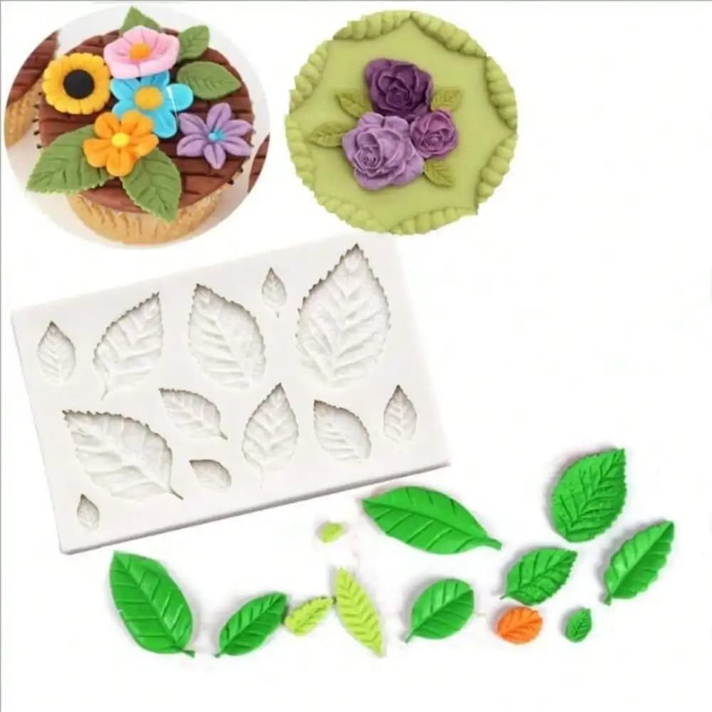 1PC Leaf Silicone Mold 3D Fondant DIY Pudding Chocolate Candy Dessert Fondant Handmade Baking Utensils Cake Decorating Supplies - 3