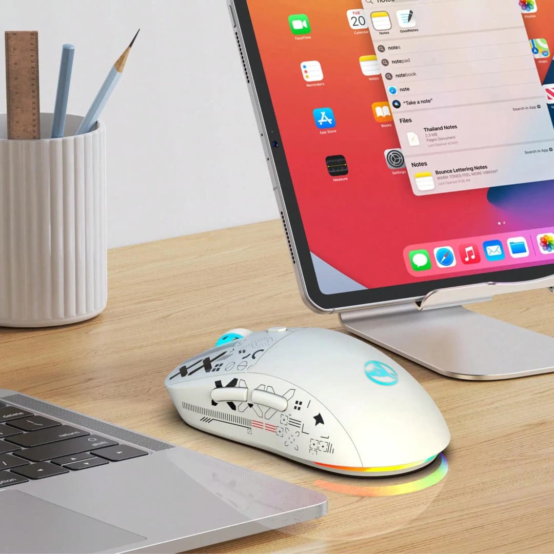 HXSJ T90 RGB Backlit Gaming Mouse Wired 2.4G Bluetooth Wireless New Model 650mAh Battery 500 Million Clicks up to 4000 DPI - 3