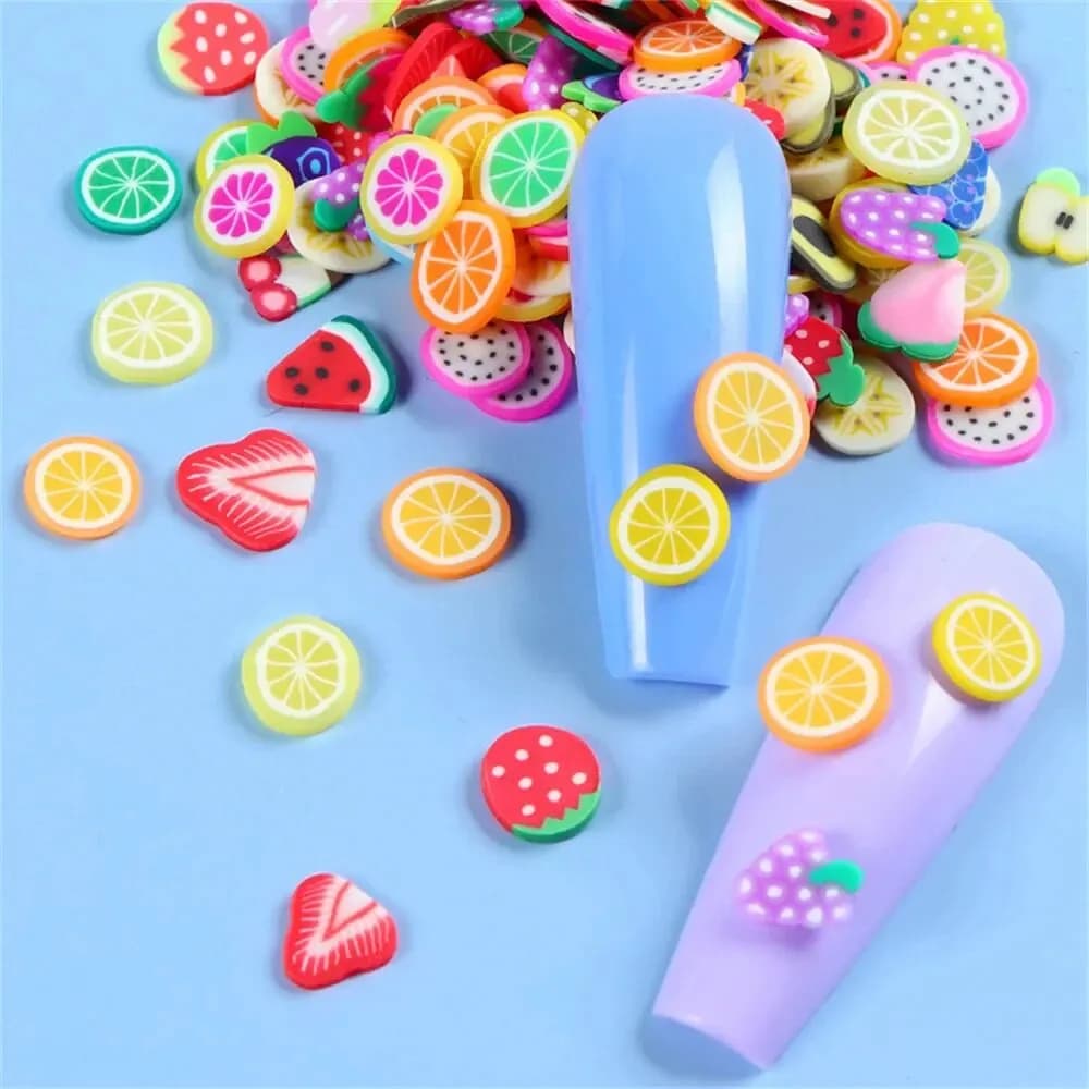 1000Pcs Polymer Clay Resin Fruit Slice for Epoxy Silicone Mold DIY Craft Jewelry Cellphone Decoration Accessory Making Supplies - 2