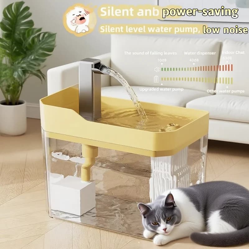 1.5L Cat Water Fountain Auto Filter Pet Water Dispenser USB Live Water Circulation Automatic Drinking Fountain for Cats and Pets - 3