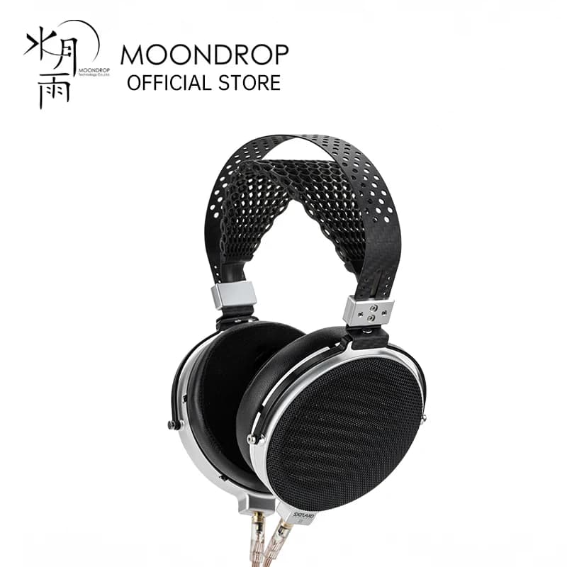 سماعات رأس MOONDROP SKYLAND مفتوحة الظهر، مشغل مسطح 100 ملم، هاي فاي، بحجم كامل مع كابل مزدوج 3.5 ملم قابل للتبديل