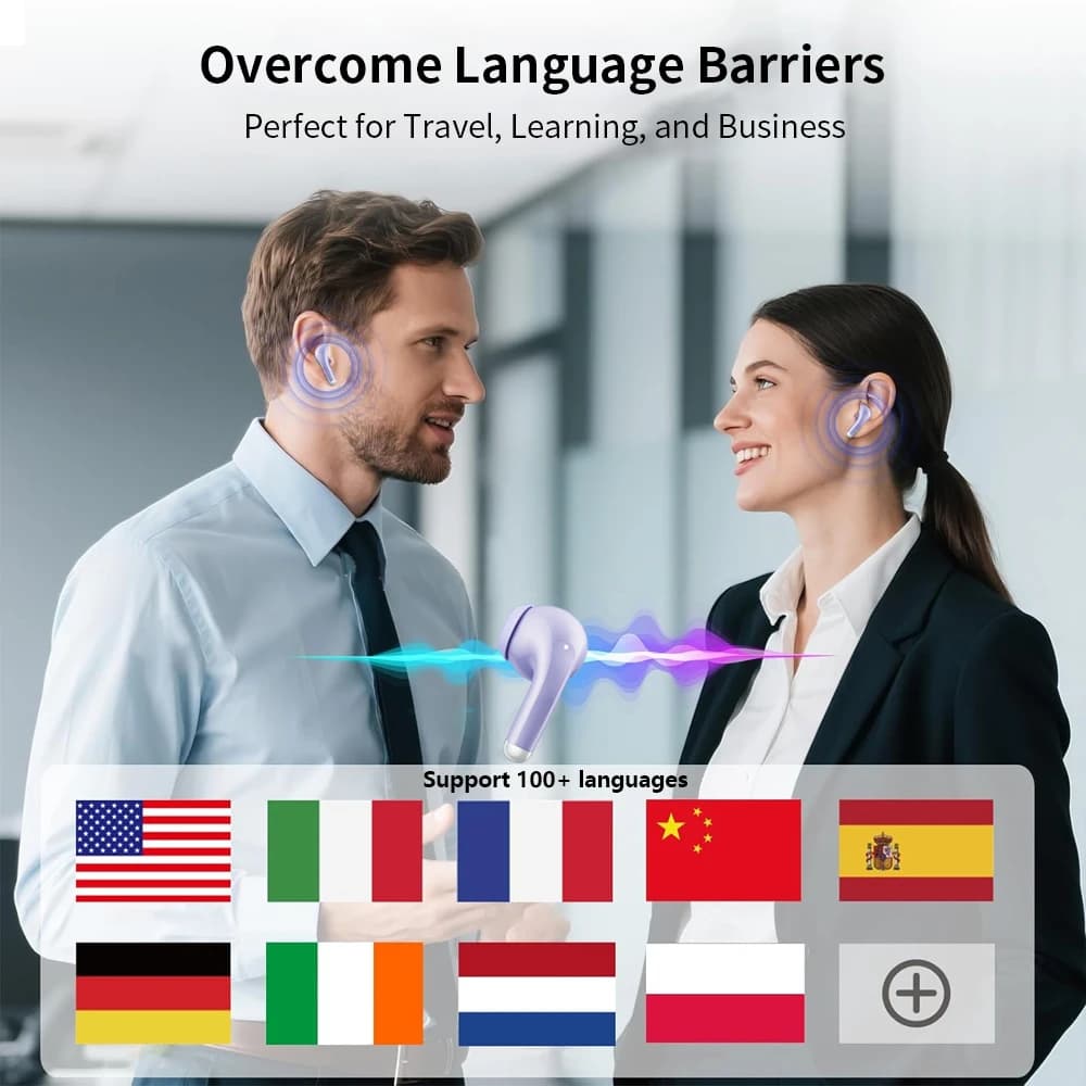 سماعات لينوفو ثينك بلس LP40pro بلوتوث لاسلكية بتصميم مريح، ترجمة ذكية، جودة صوت عالية، ومكالمات HD - 2