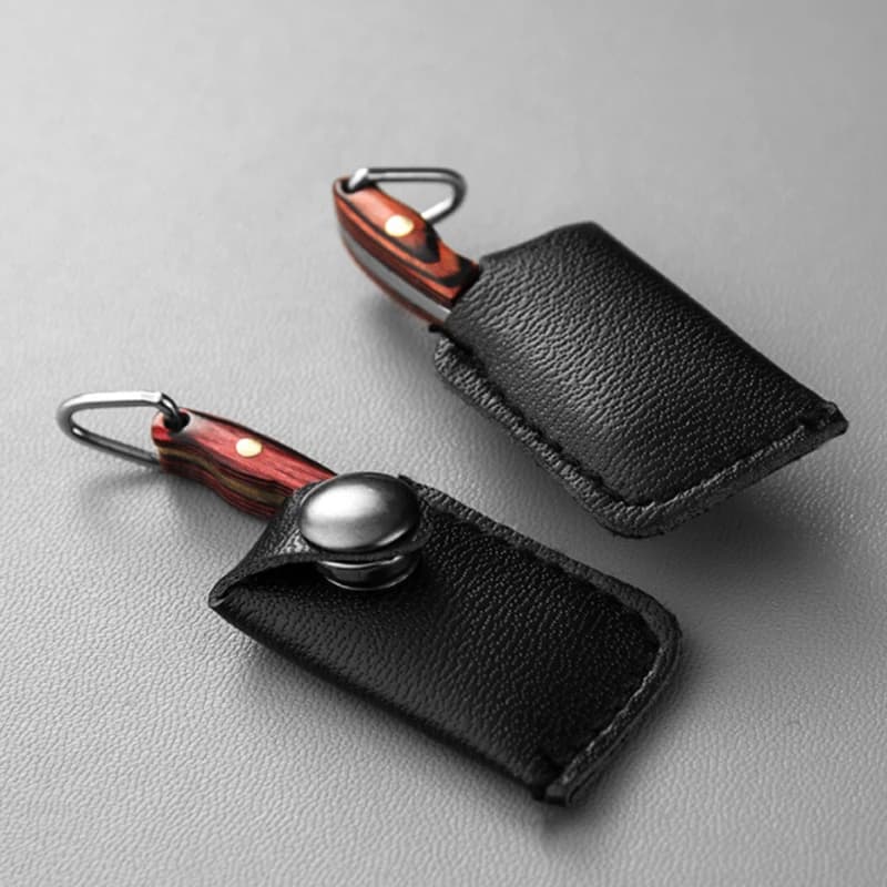 سكين جيب محمول من الفولاذ المقاوم للصدأ مع مقبض خشبي، سكين تخييم صغير متعدد الاستخدامات للمطبخ - 4