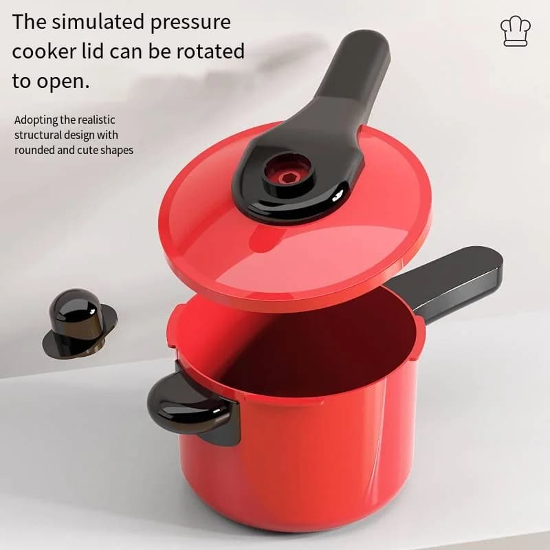 Children's Educational Play Kitchen Set – Pretend Play Cookware with Simulated Induction Cooker, Cooking & Cutting Toys for Boys - 4