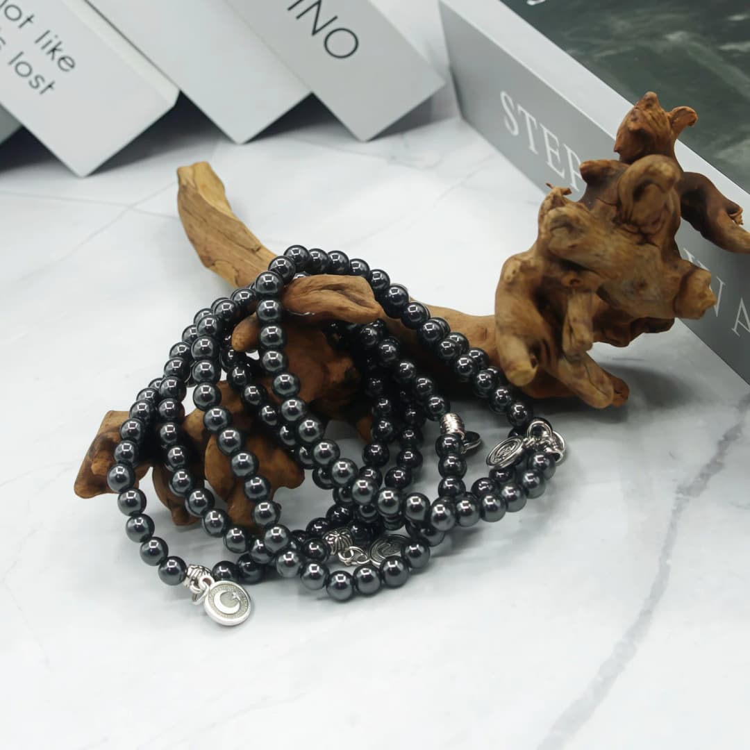 Prayer Beads Bracelet 33-Bead Tasbih Hematite Bracelets Islamic Jewelry Muslim Gifts Dhikr Beads Eid Gifts Ramadan - 2