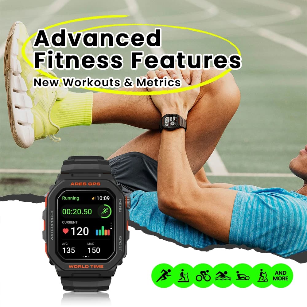 New Zeblaze Ares GPS Smart Watch Built-in Alexa & GPS Make/Answer Phone Calls Smartwatch Heart Rate Spo2 Fitness Tracking Watch - 3