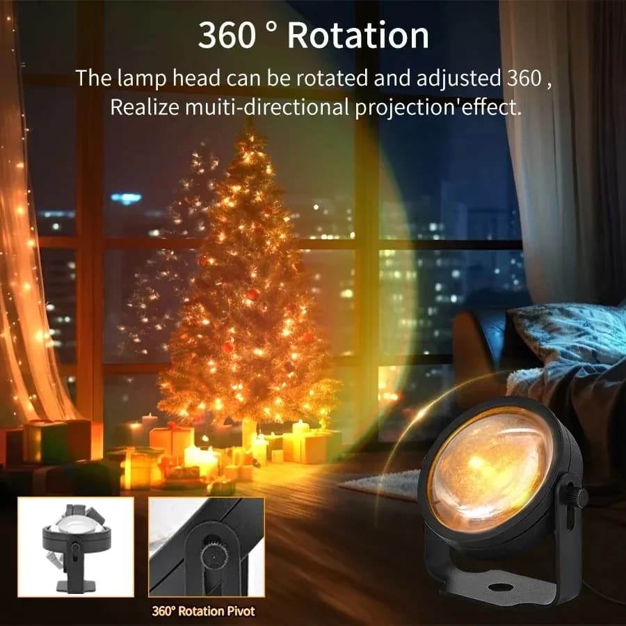 Tuya Smart Led Sunset Projector Lamp Smart Life App IR التحكم عن بعد RGB جو الأضواء ضوء الليل للتصوير الفوتوغرافي للحفلات - 2
