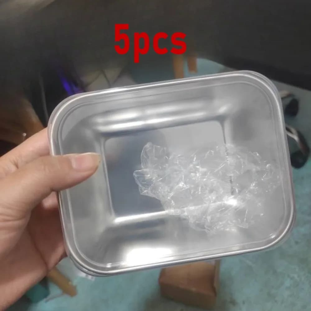 مجموعة حاويات تخزين الطعام من الفولاذ المقاوم للصدأ مكونة من 5 قطع - صناديق غداء محكمة الغلق خالية من مادة BPA لإعداد الوجبات والتخييم والمكتب وآمنة للاستخدام في غسالة الأطباق - 6