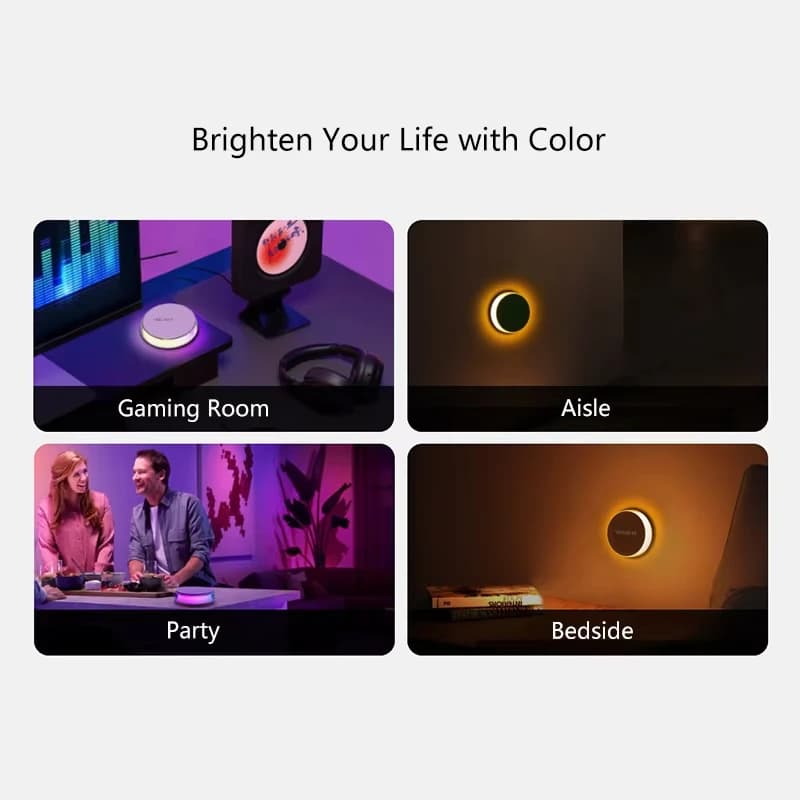 Yeelight RGB Induction Night Light Motion Detection Type-C Charging Magnetic Nightlight Auto Always-on 2 Modes RGB Decor Lamp - 4