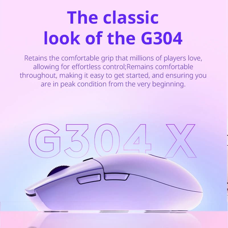 فأرة ألعاب لاسلكية Logitech G304 X، مستشعر Hero 25K، اتصال مزدوج، مناسبة للألعاب الإلكترونية والمكتب - 2