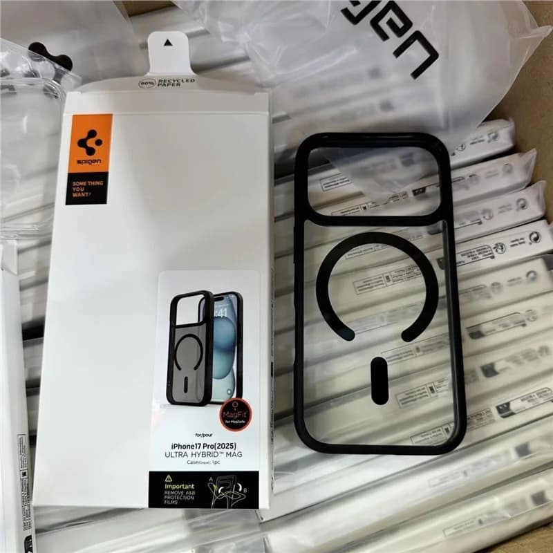 غطاء مغناطيسي Spigen Ultra Hybrid لأجهزة iPhone Air 12 و13 و14 و15 و16 و17 Pro Max، غطاء شفاف لغطاء Apple Magsafe