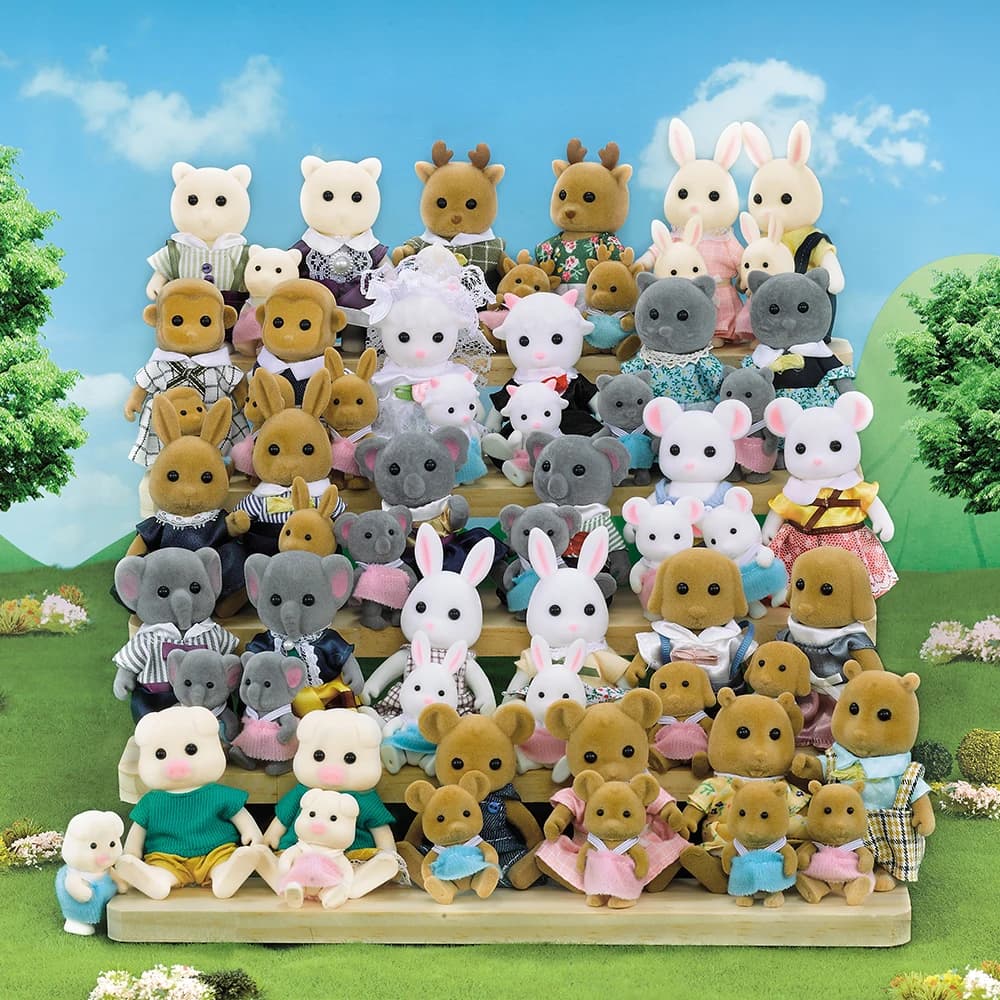 Easter Bunny 1:12 Simulation Forest Family Reindeer Panda Animal Dollhouse Figures Miniature Furniture Kitchen Accessories Gift - 4