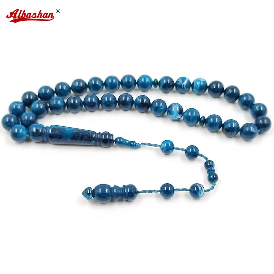تسبيح أزرق باكليت سوار رجالي مسلم 33 سبحة صلاة مسبحة عصرية إسلامية مسبحة رمضان إكسسوارات عربية