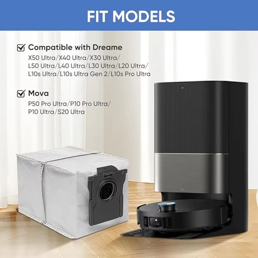 Applicable to Dreame L20/X40/X50 Ultra Complete、L10/L10/L40/L10s Pro/L40/L50 Ultra、Mova E30 Ultra/P50 Pro Ultra dust bag