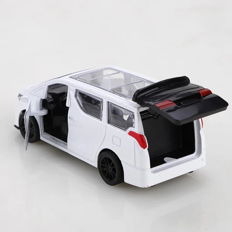 (Bagged) 1/ Toy car in the style of a nanny van, die-cast metal, boy's toy, pull-back mechanism, three doors that can be opened - 4