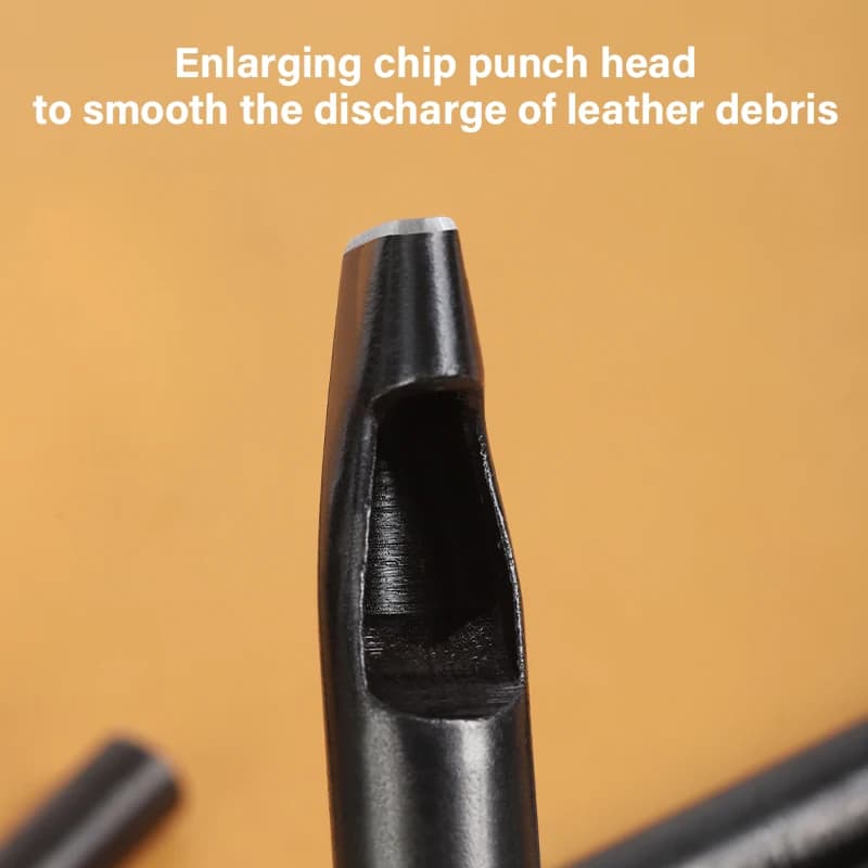 WUTA 1pc Basic Series Leather Oblong Belt Hole Puncher Oval Hole Strap Watch Band Heavy Duty Flat Hollow Punch DIY Craft Tools - 3